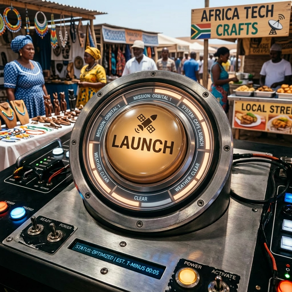 Control panel with illuminated launch system optimized status and countdown timer